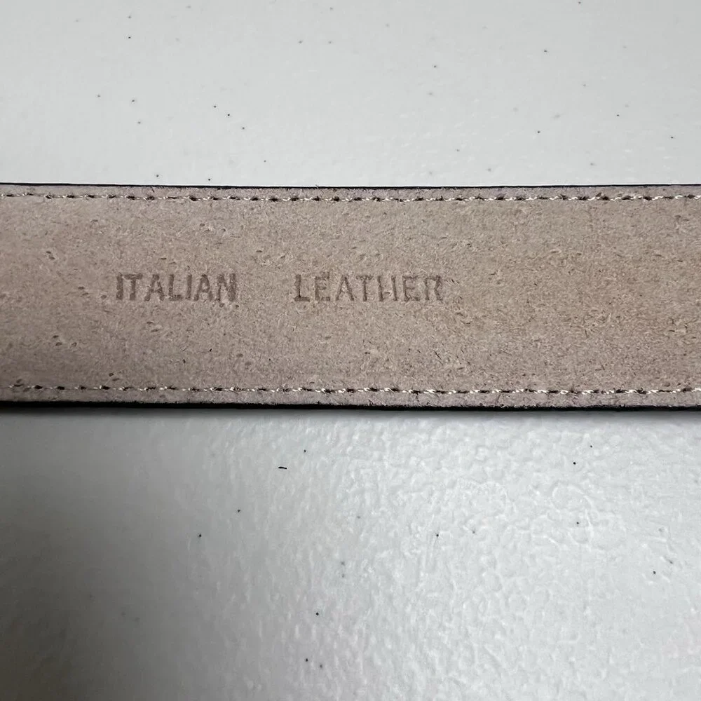 Terry Stack Italian Leather Hook‎ & Loop Belt Womens Size Large NO BUCKLE
